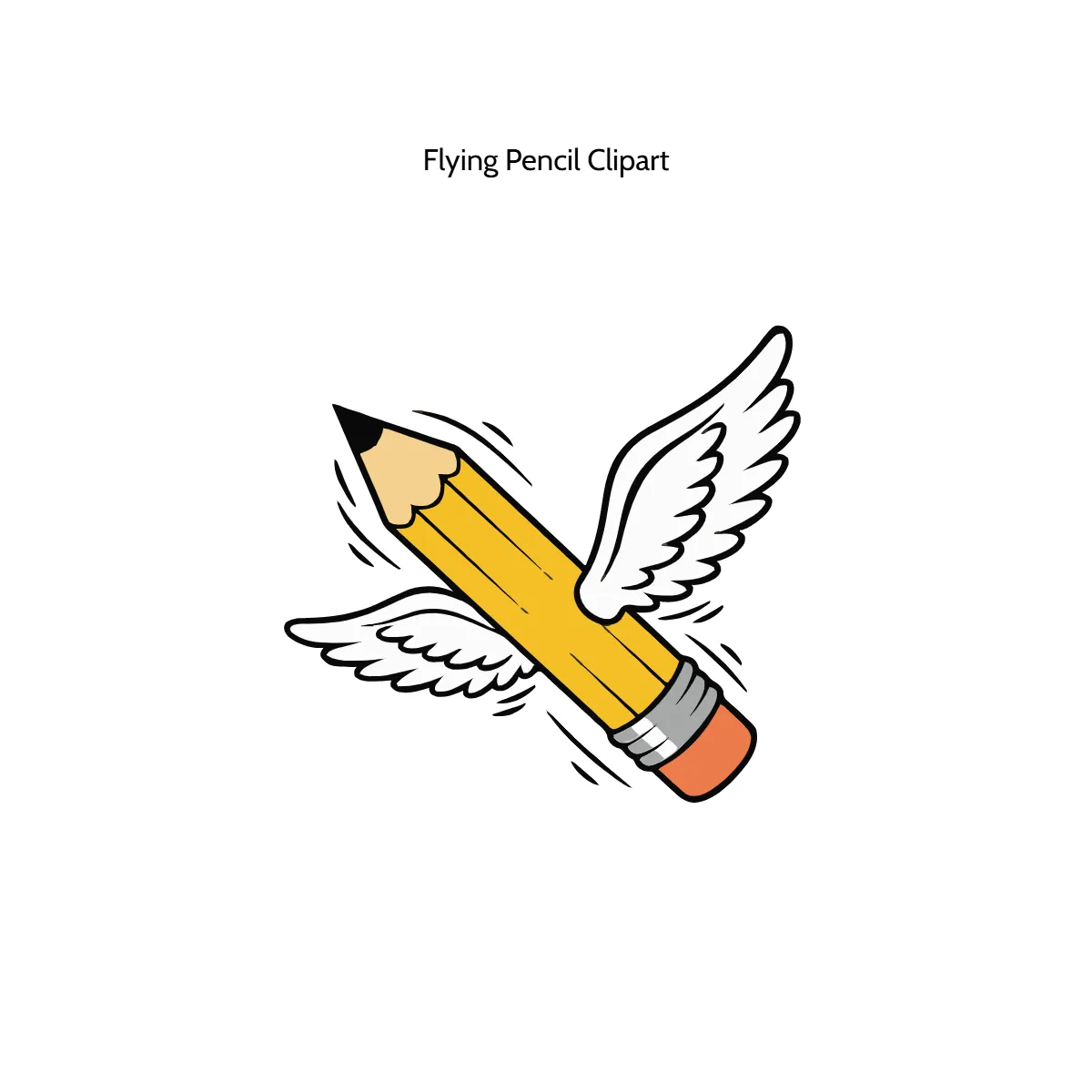 Free Flying Pencil Vector Clipart (PNG, SVG) to Edit Online