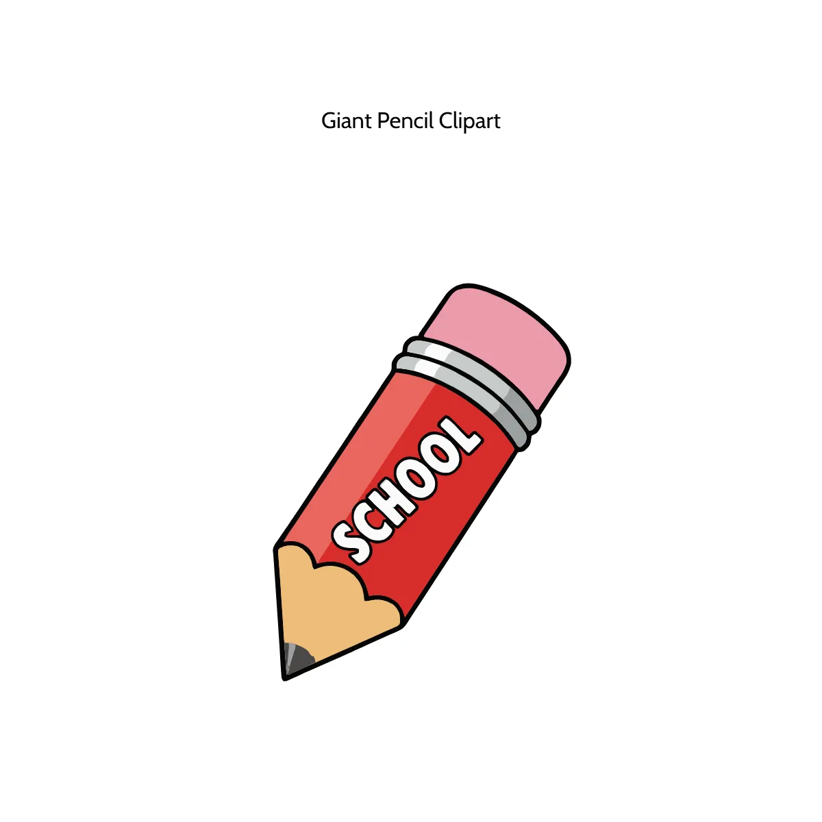 Free Giant Pencil Vector Clipart (PNG, SVG) to Edit Online
