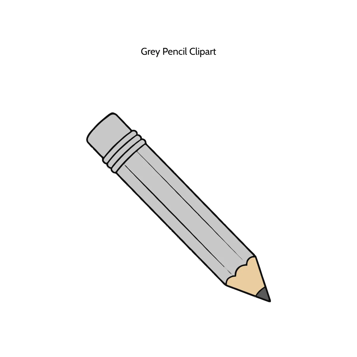 Free Grey Pencil Vector Clipart (PNG, SVG) to Edit Online