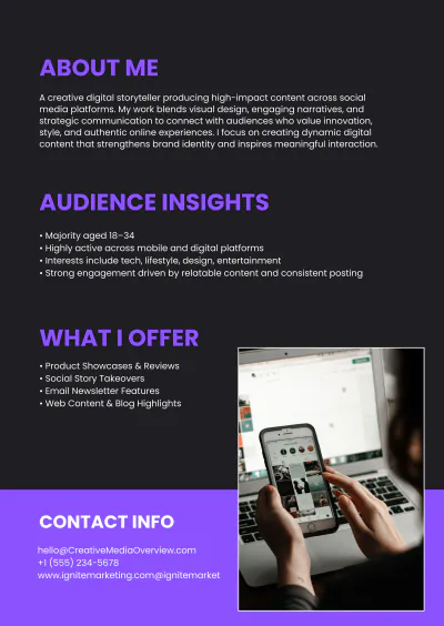 Free Digital Media Kit Template to Edit Online