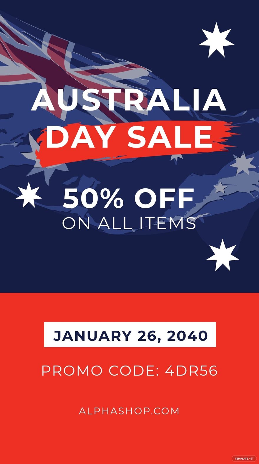Free Australia Day Sale Promotion Instagram Story Template