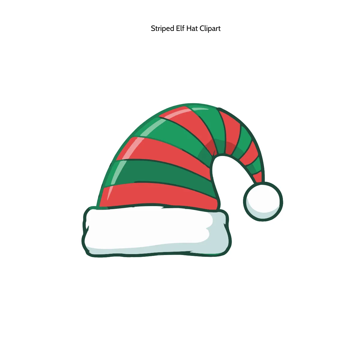 Free Striped Elf Hat Clipart Template to Edit Online