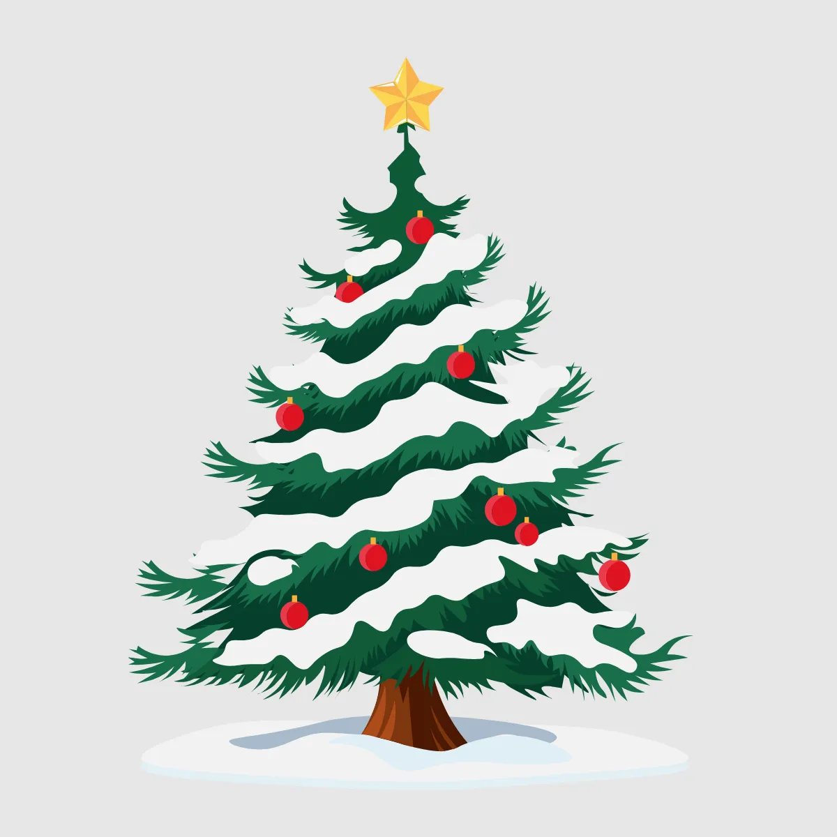 Free Snow Christmas Tree Clipart Template to Edit Online