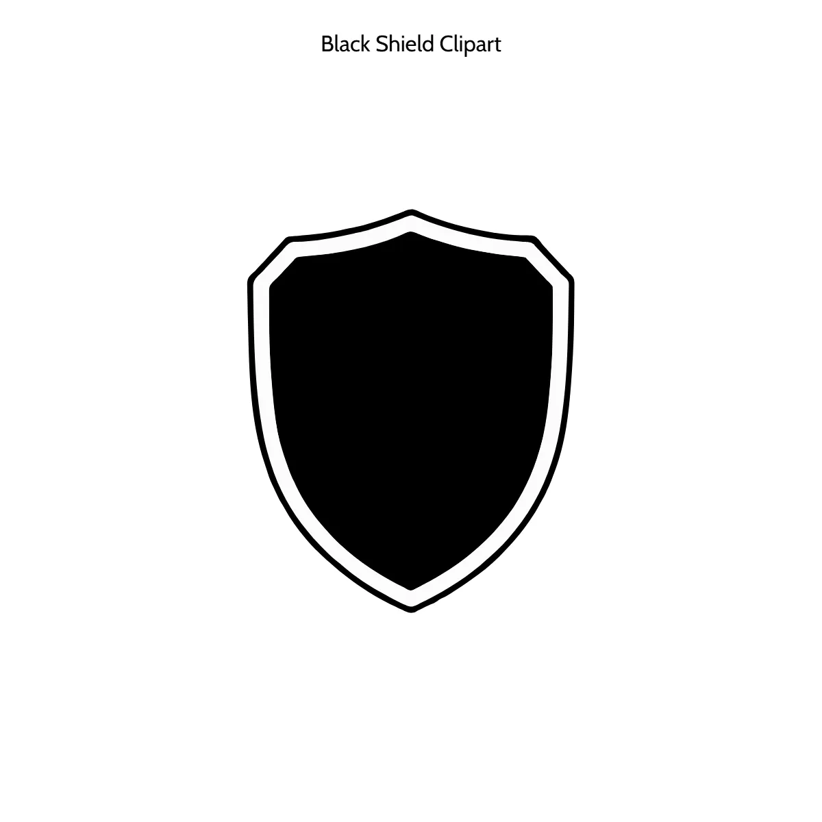 Free Black Shield Silhouette Vector Clipart (PNG, SVG) to Edit Online