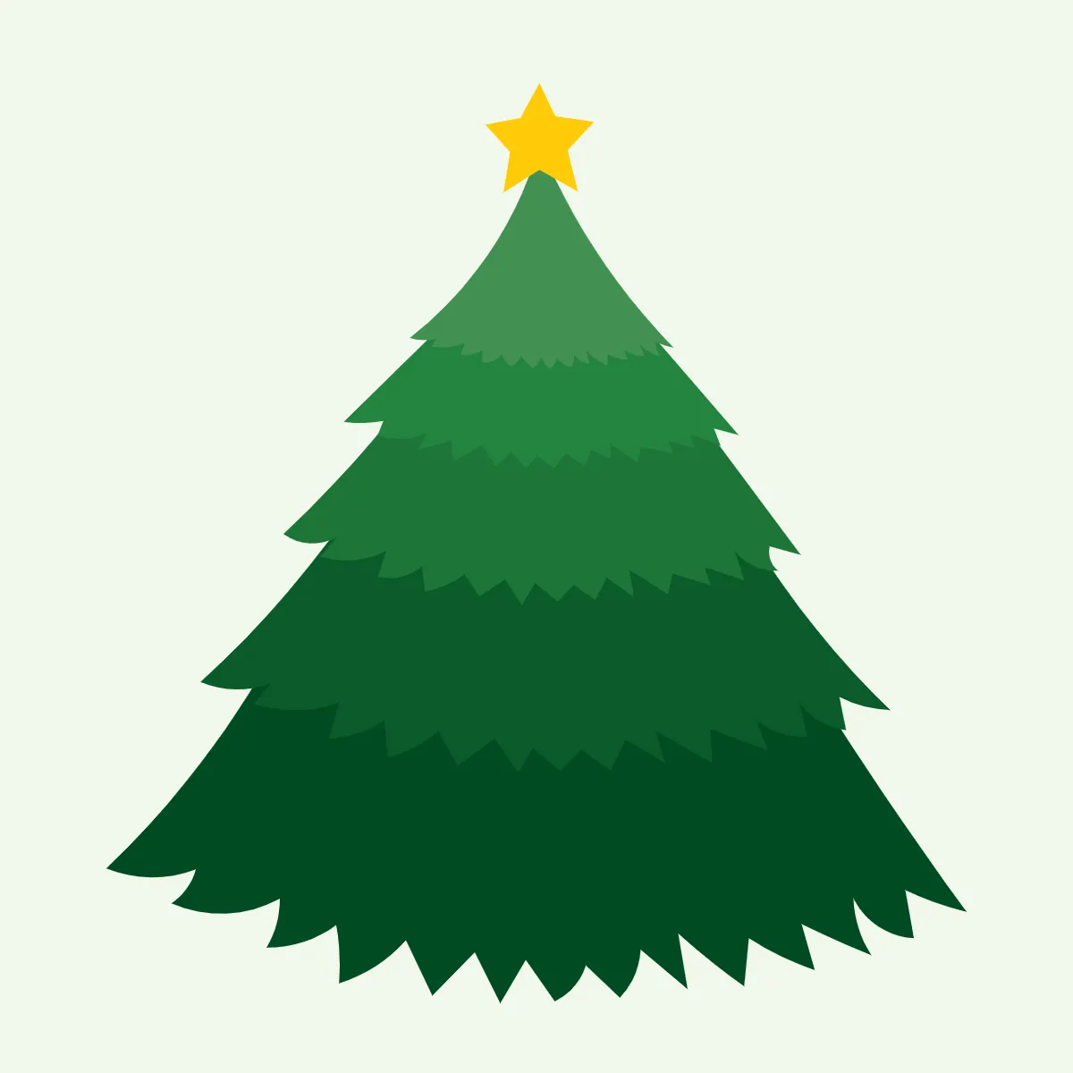 Free Plain Christmas Tree Clipart Template to Edit Online