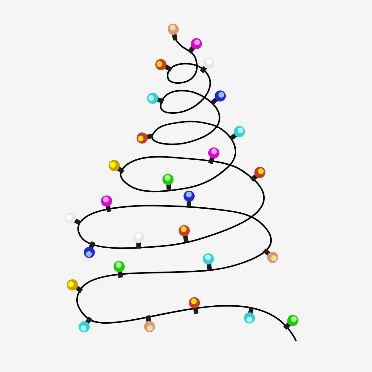 Free Lights Christmas Tree Clipart Template to Edit Online
