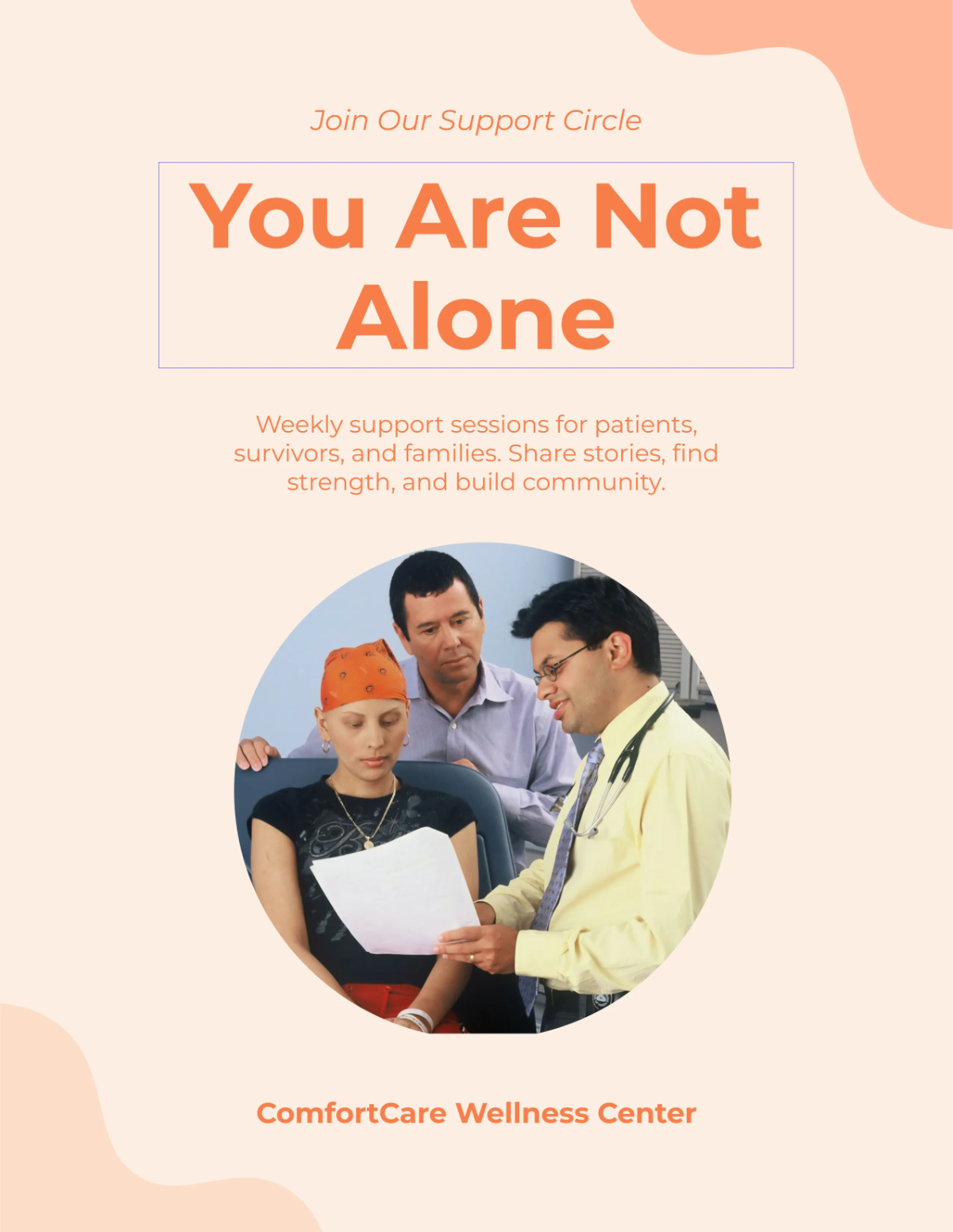 Free Support Group Cancer Flyer Template to Edit Online