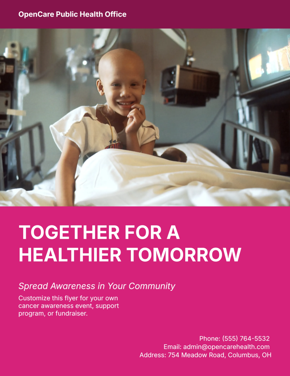 Free Editable Cancer Flyer Template to Edit Online