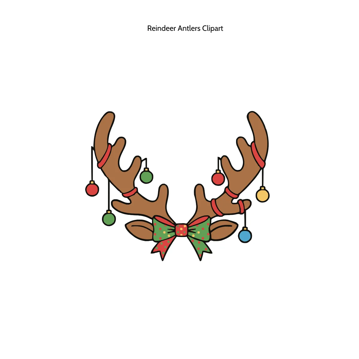 Free Reindeer Antlers Clipart Template to Edit Online