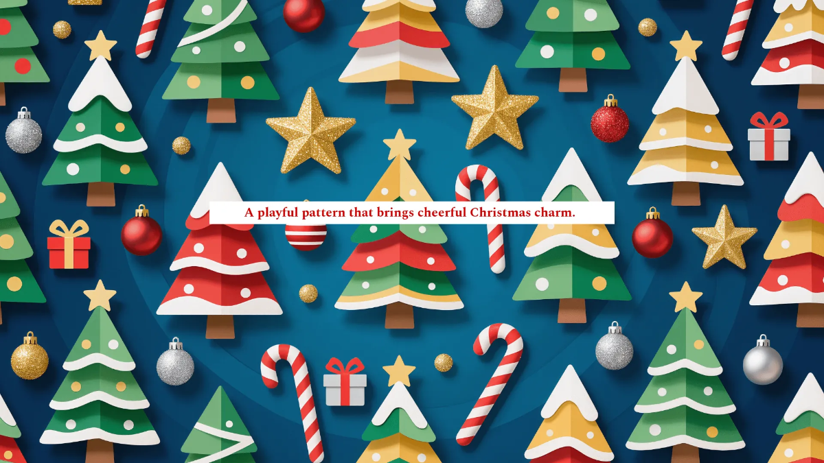 Pattern Christmas Tree Background Template