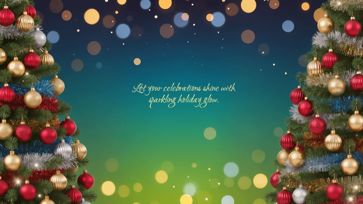 Sparkly Christmas Tree Background Template