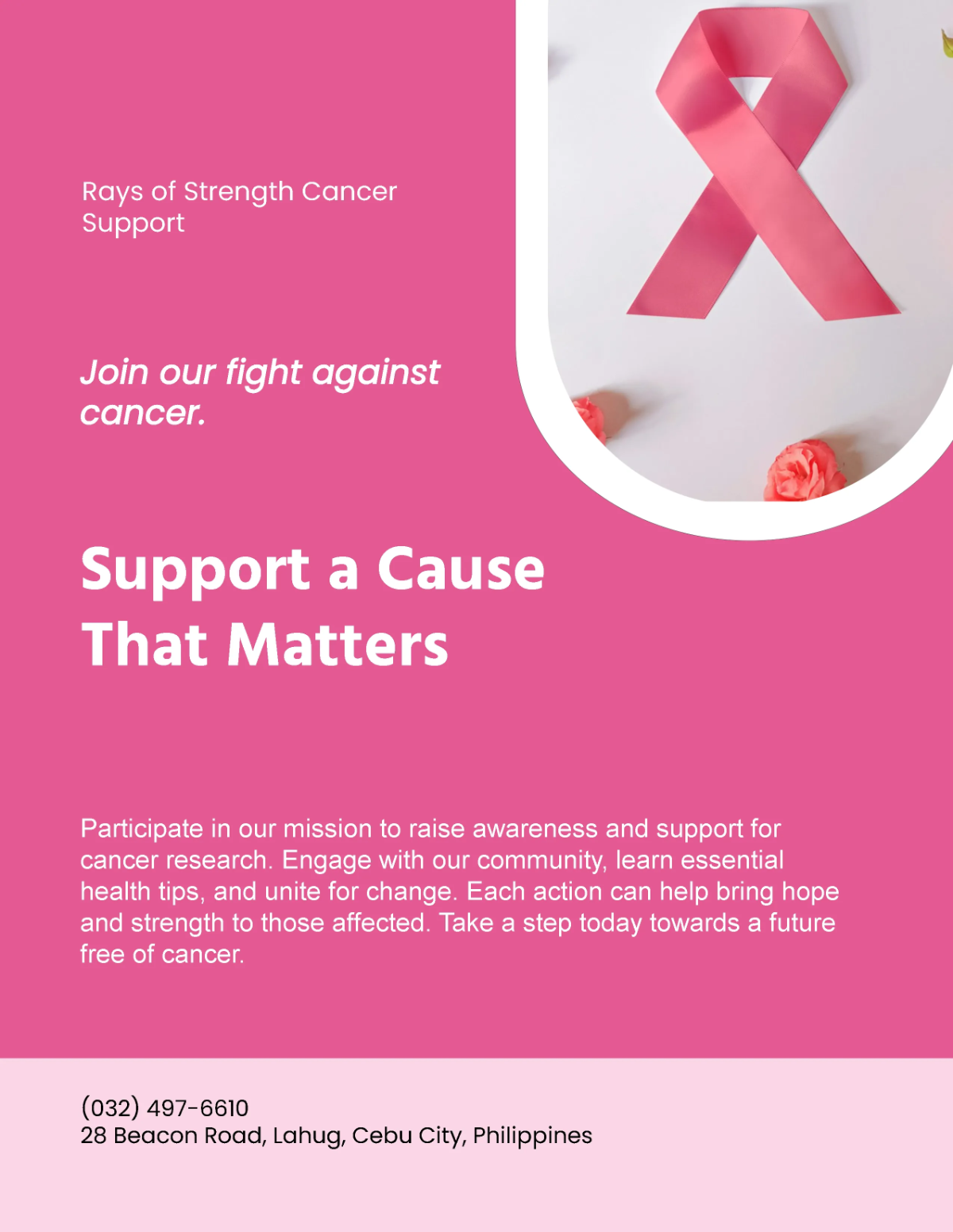 Free Pink Ribbon Cancer Flyer Template to Edit Online Free Pink Ribbon Cancer Flyer Template to Edit Online