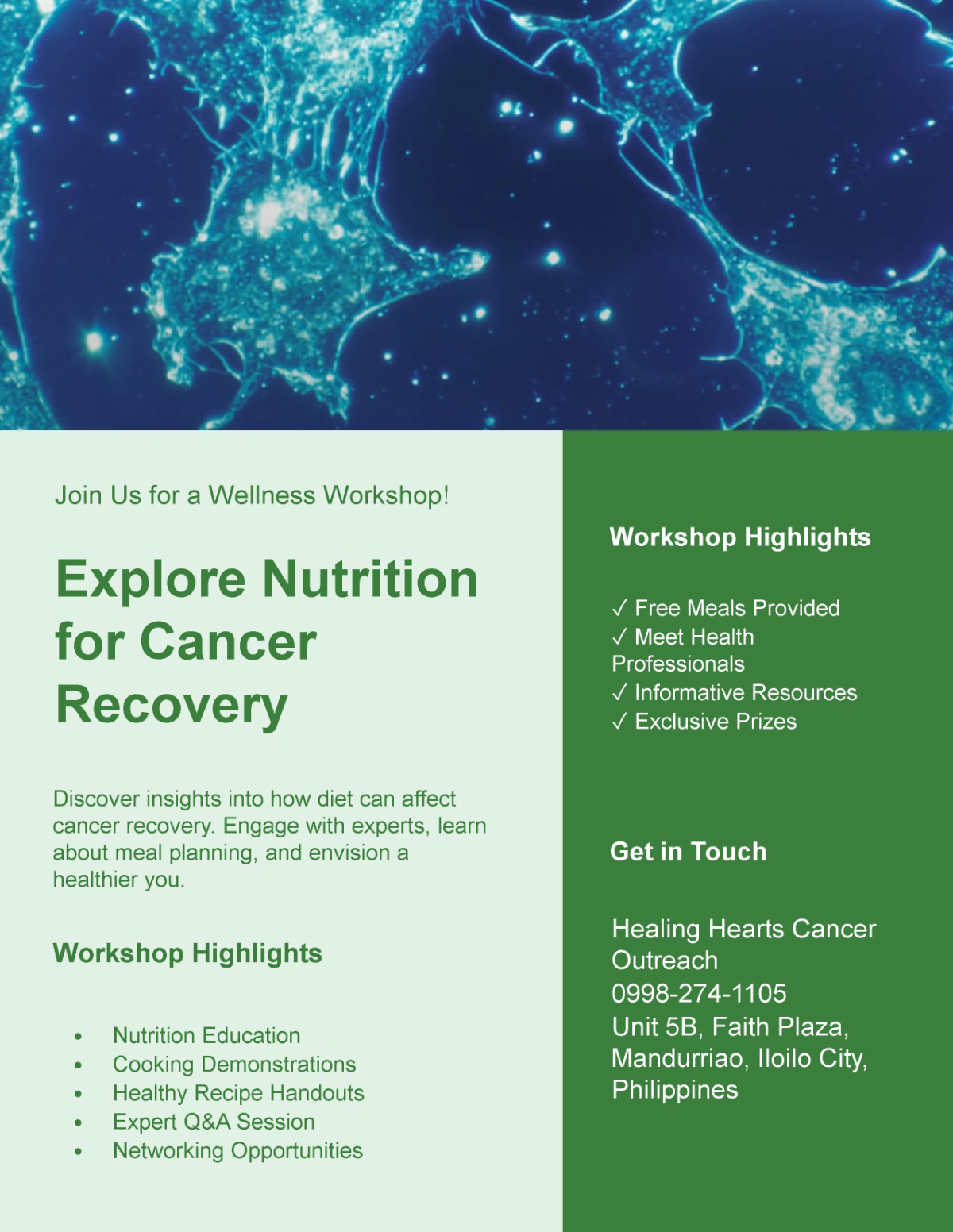 Free Dietetics & Wellness Cancer Flyer Template to Edit Online Free Dietetics & Wellness Cancer Flyer Template to Edit Online