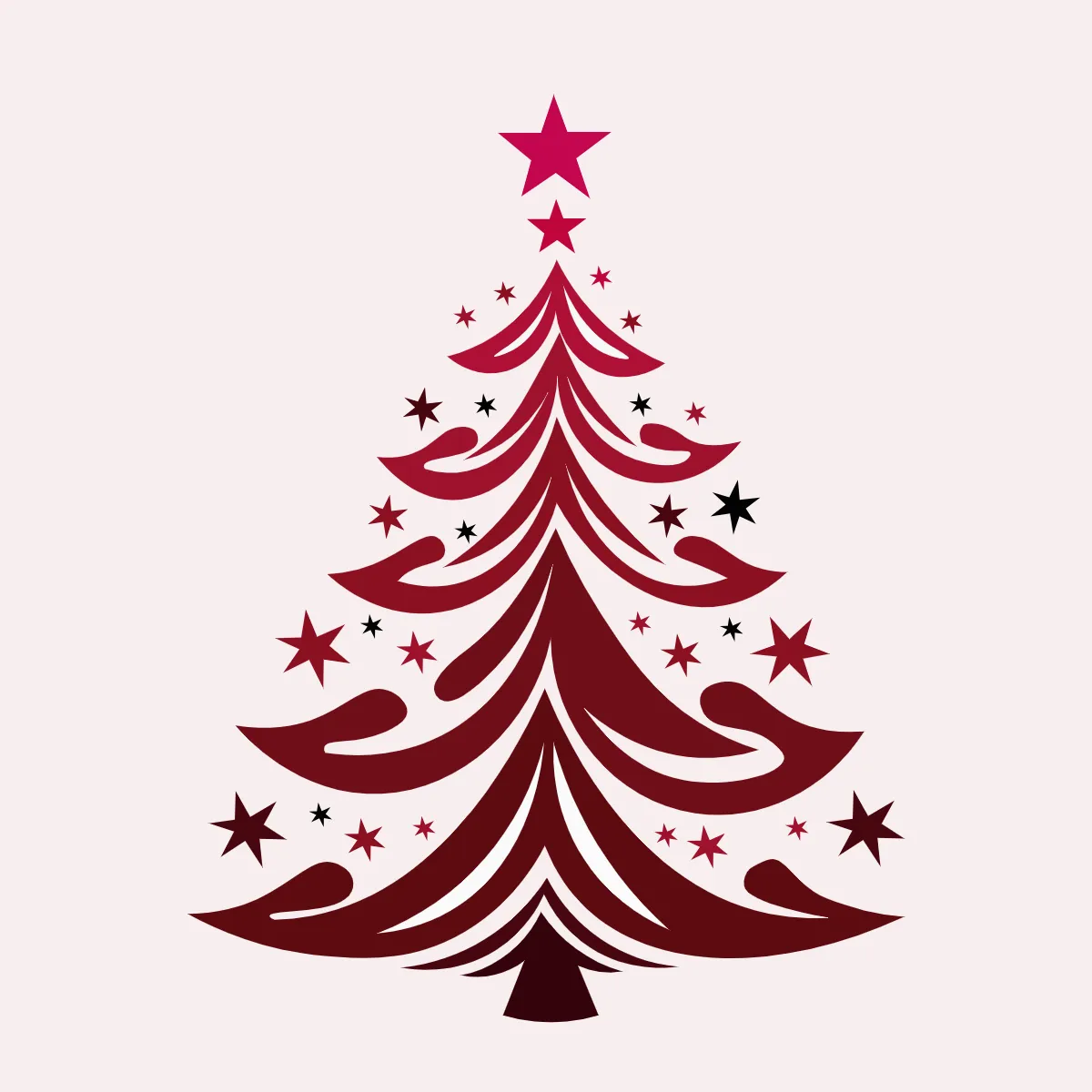 Free Silhouette Christmas Tree Clipart Template to Edit Online