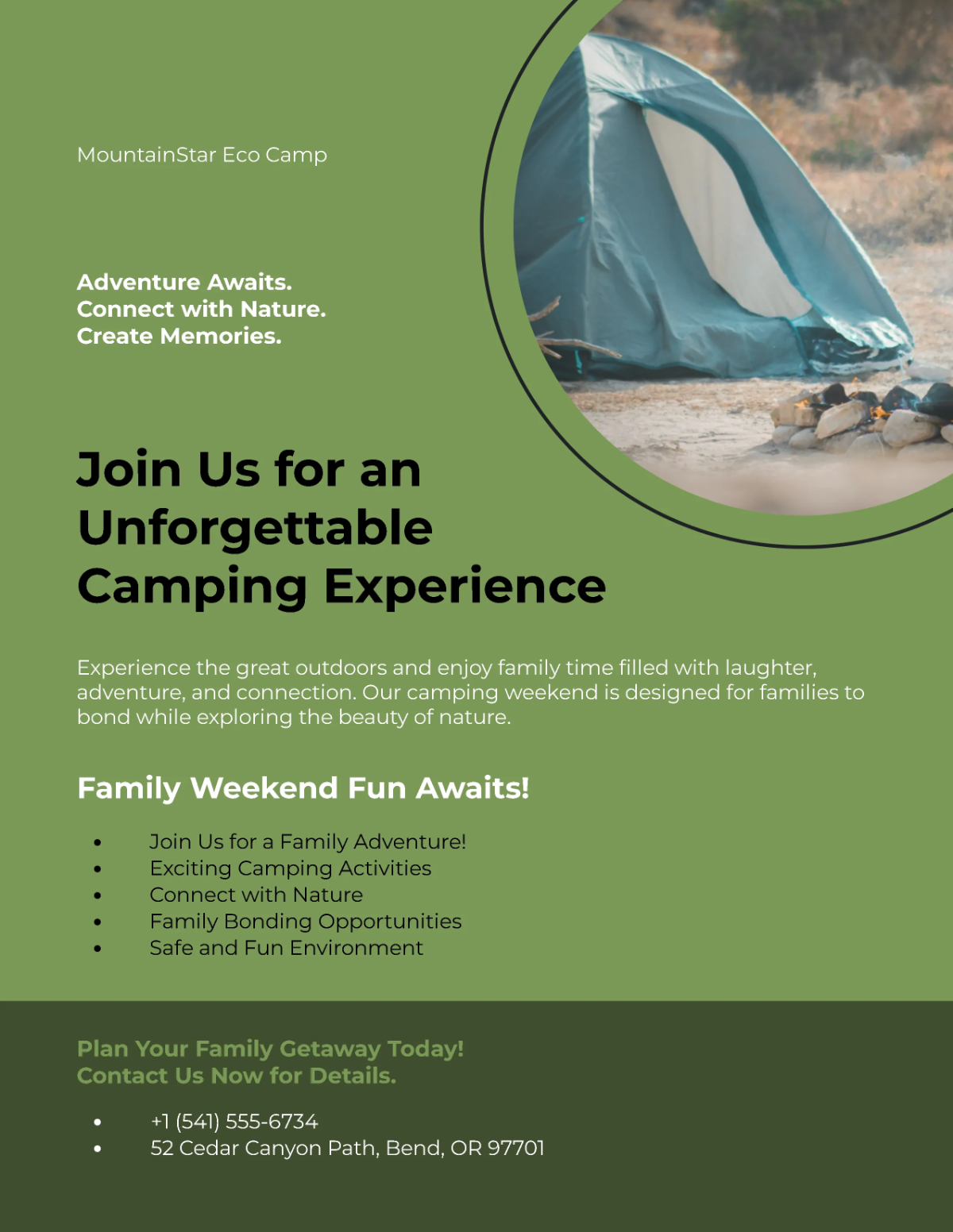 Free Family Weekend Camping Flyer Template to Edit Online Free Family Weekend Camping Flyer Template to Edit Online
