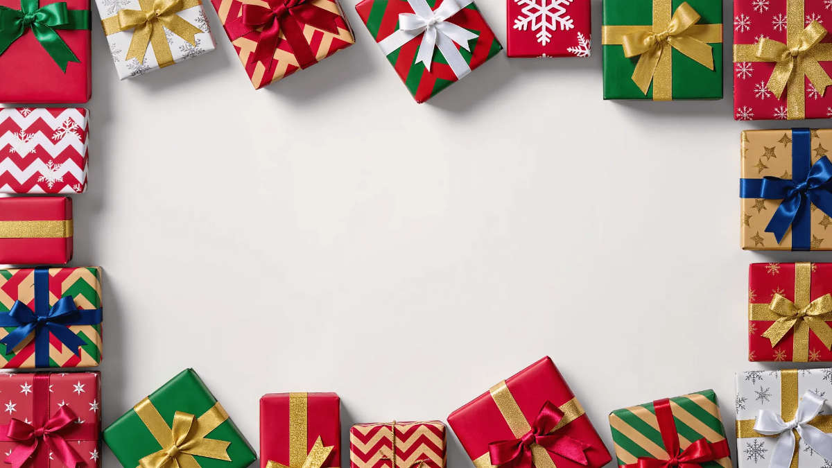 Free Christmas Gift Texture Template to Edit Online