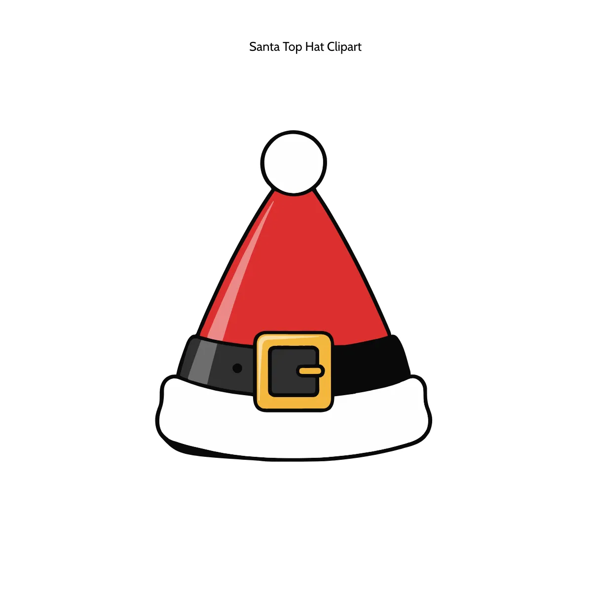 Free Santa Top Hat Clipart Template to Edit Online