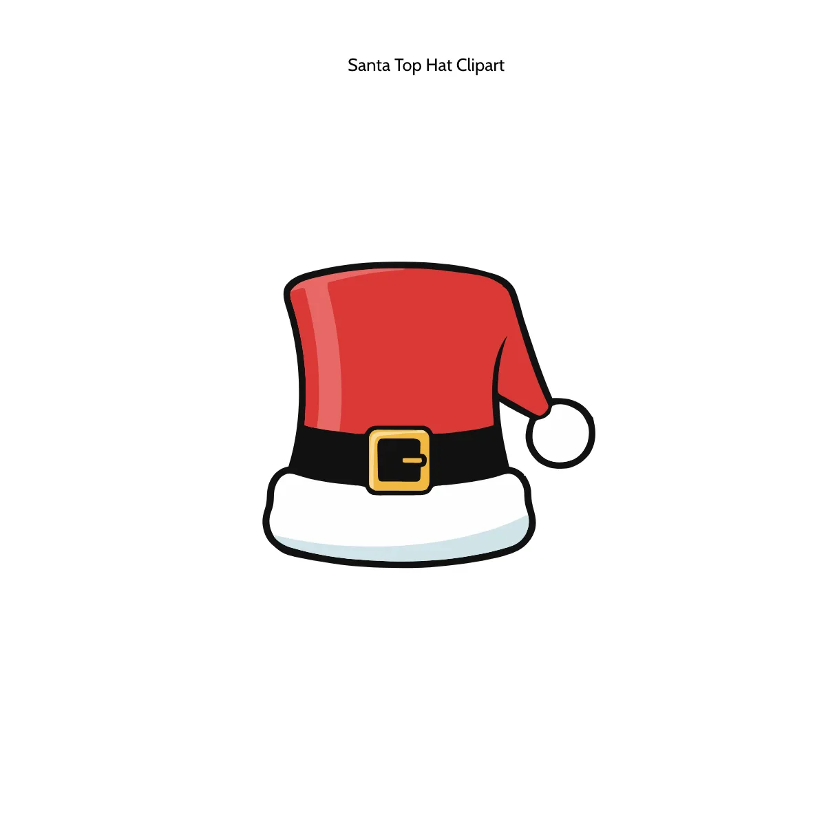 Santa Top Hat Clipart