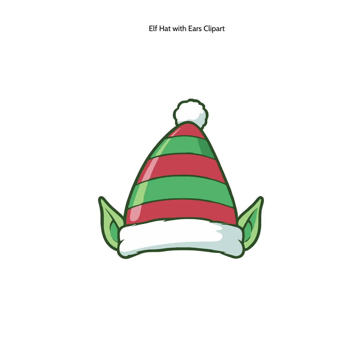 Free Elf Hat with Ears Clipart Template to Edit Online