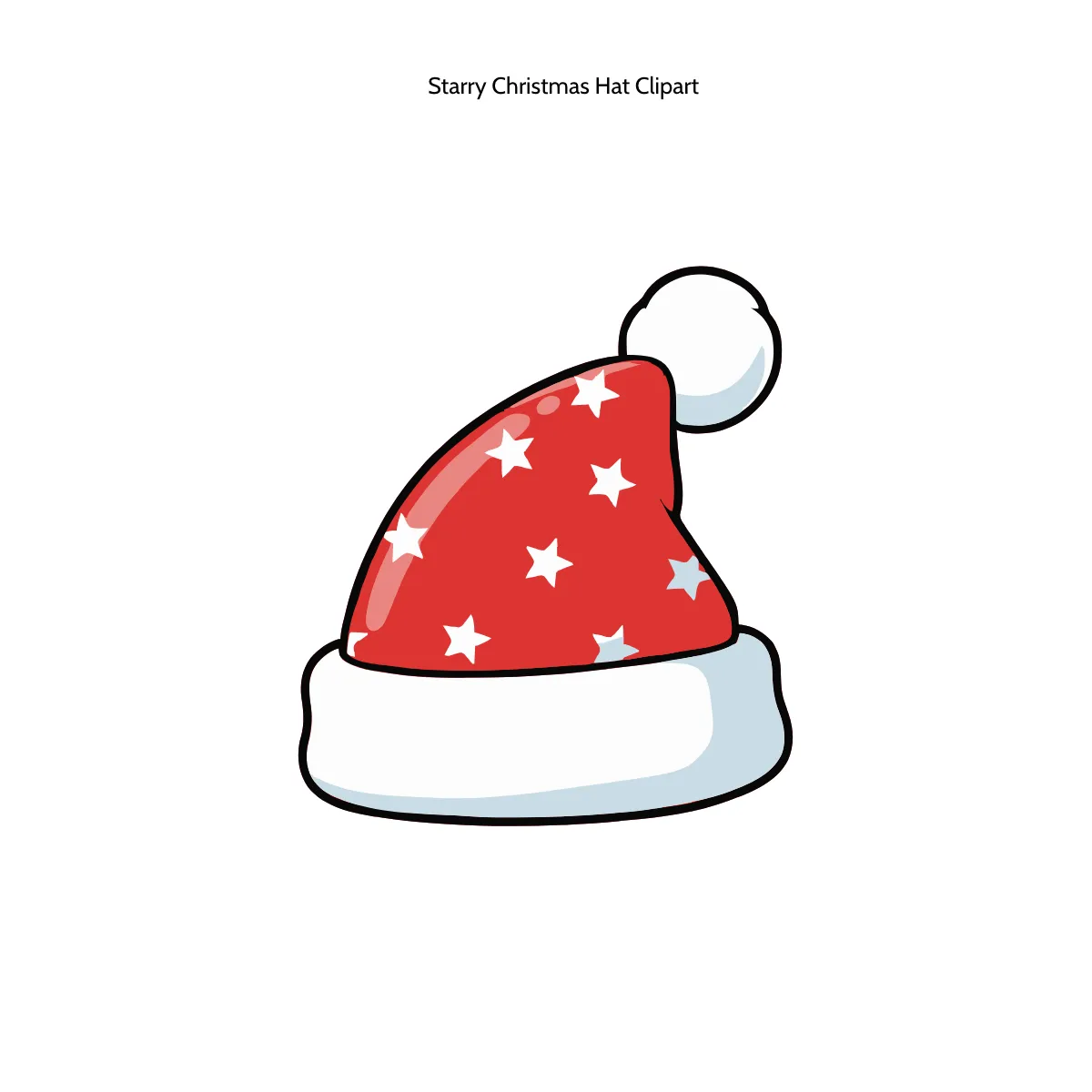 Starry Christmas Hat Clipart