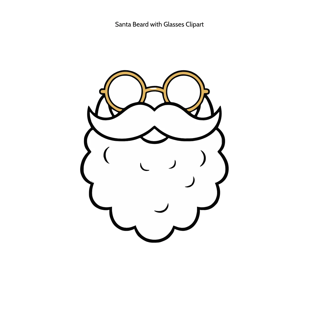 Free Santa Beard with Glasses Clipart Template to Edit Online