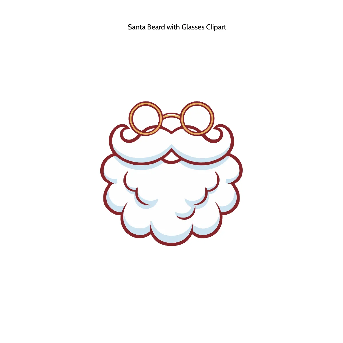 Santa Beard with Glasses Clipart