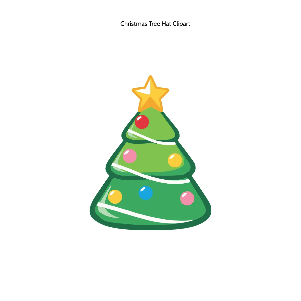 Free Christmas Tree Hat Clipart Template to Edit Online