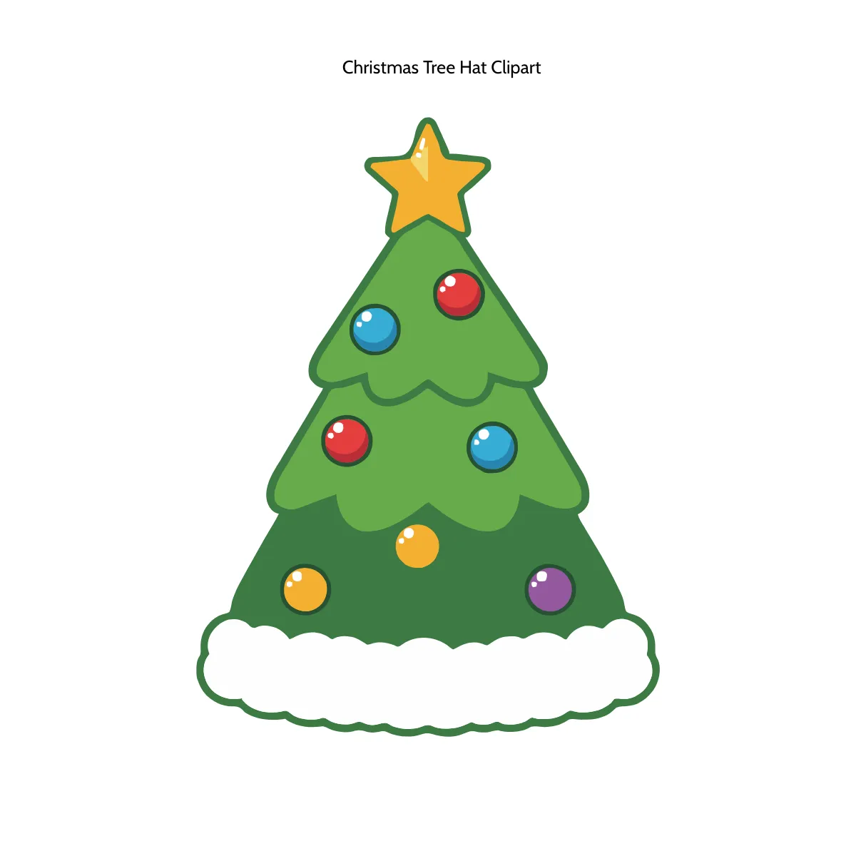 Christmas Tree Hat Clipart