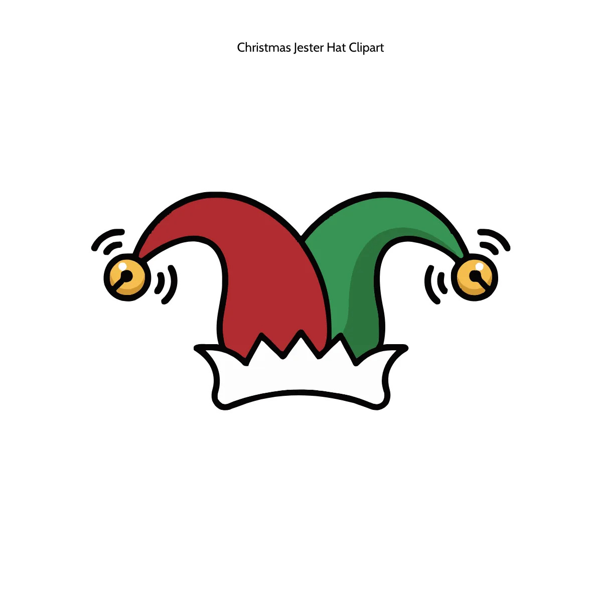 Free Christmas Jester Hat Clipart Template to Edit Online