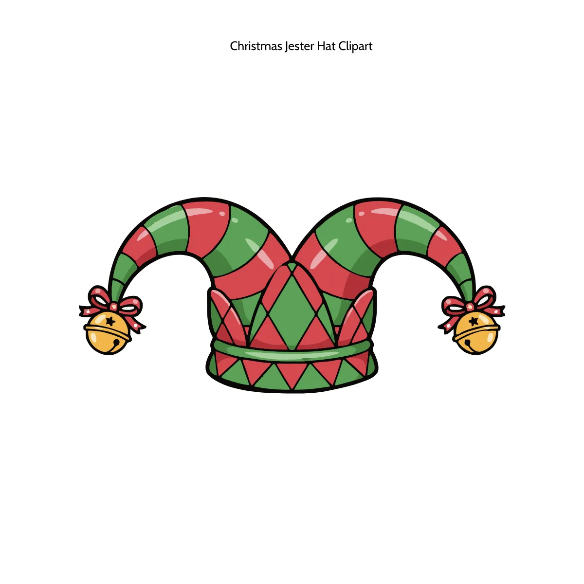 Christmas Jester Hat Clipart
