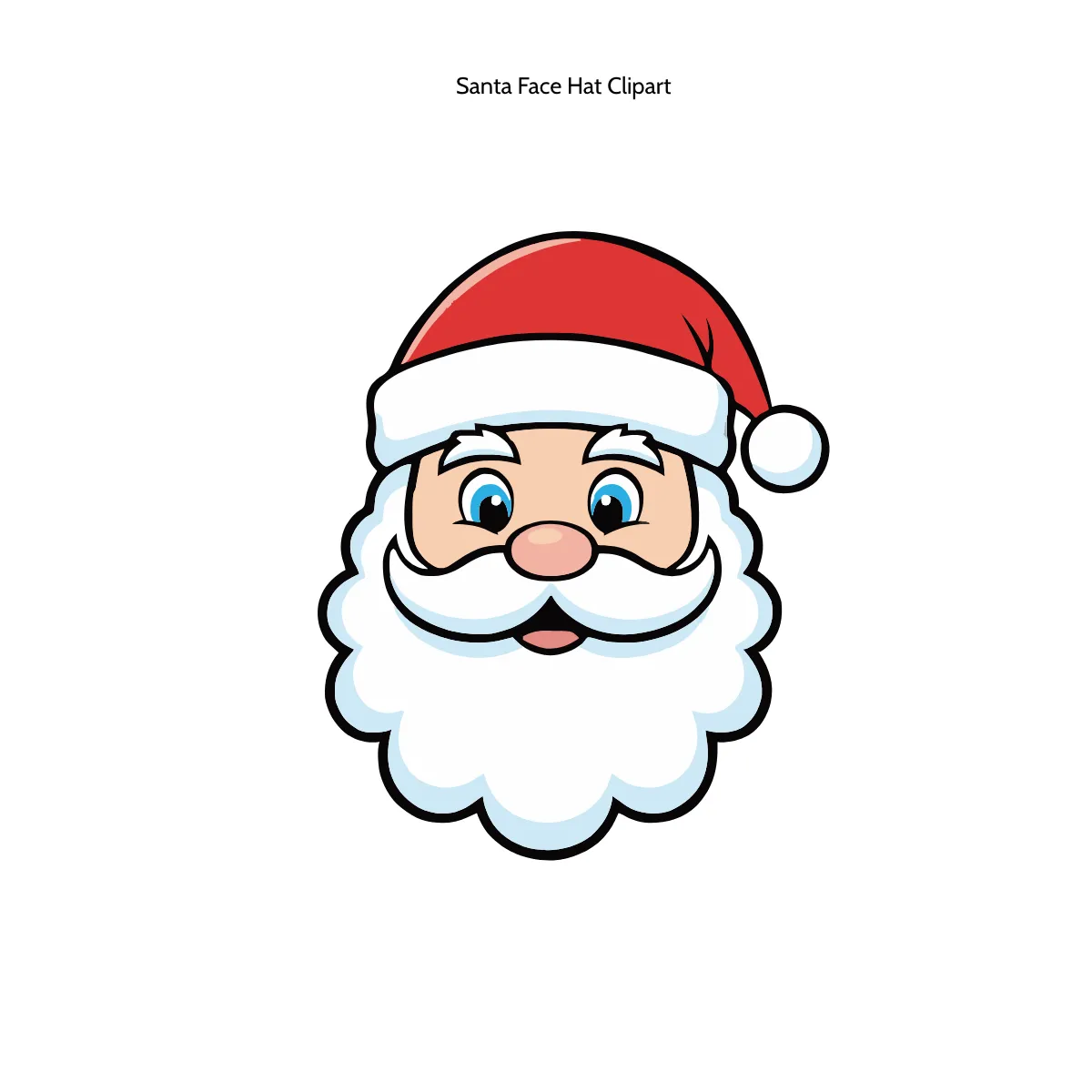 Santa Face Hat Clipart