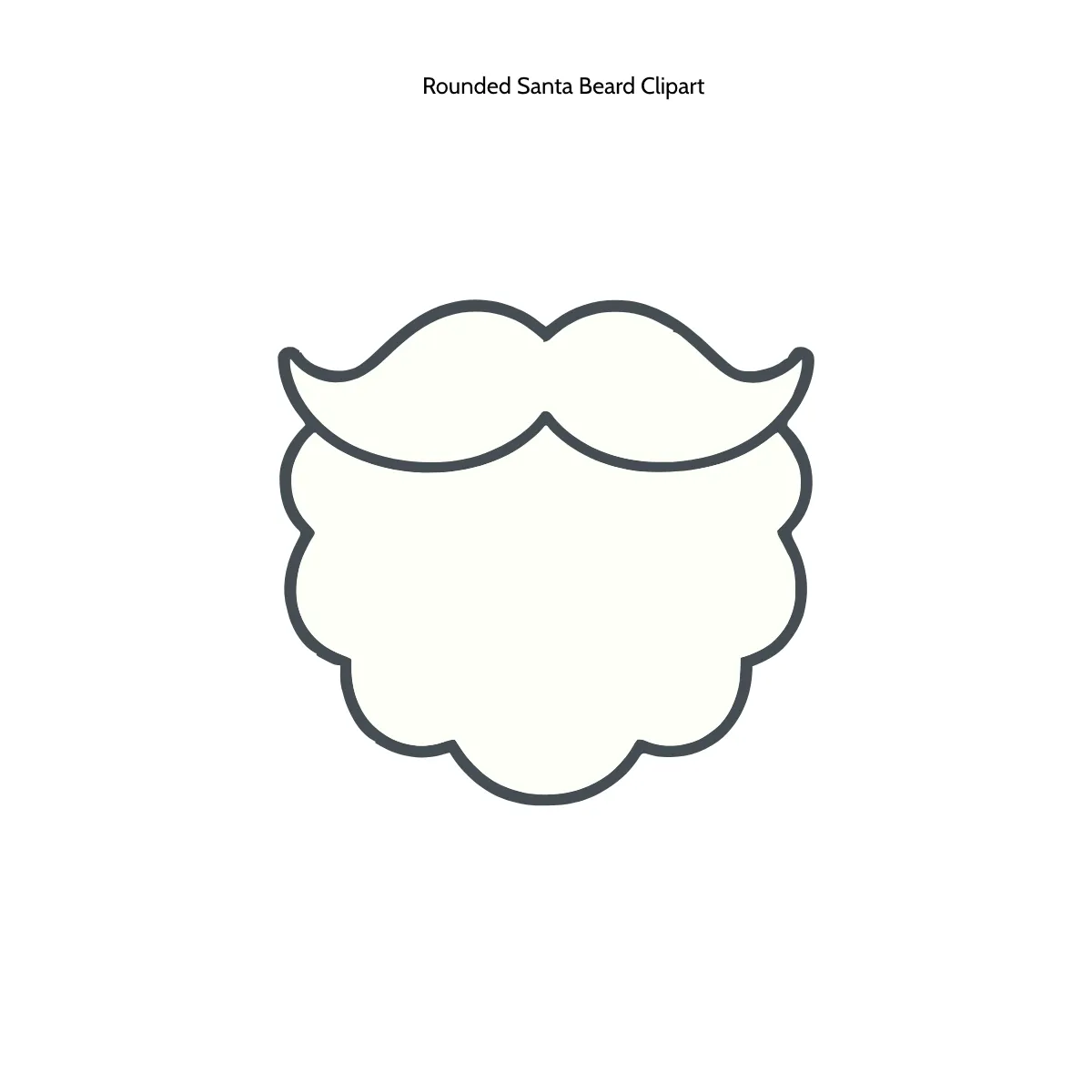 Free Rounded Santa Beard Clipart Template to Edit Online