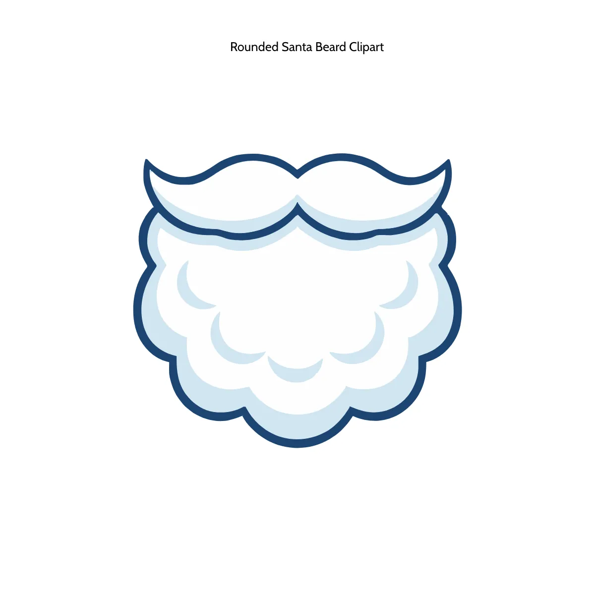 Rounded Santa Beard Clipart