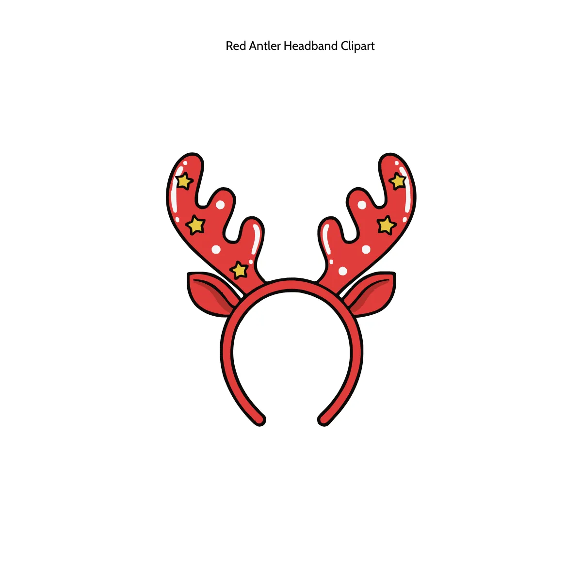 Free Red Antler Headband Clipart Template to Edit Online