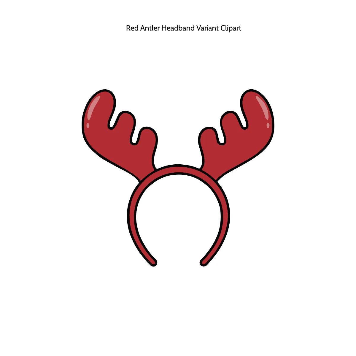 Free Red Antler Headband Variant Clipart Template to Edit Online