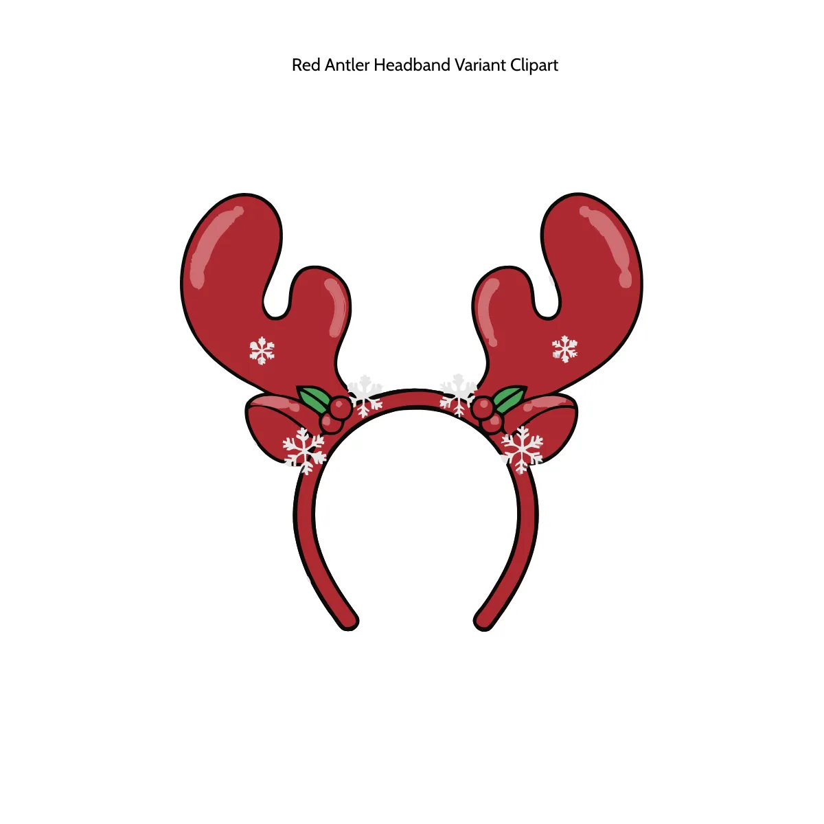 Red Antler Headband Variant Clipart