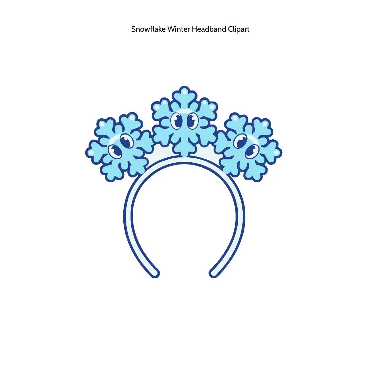 Free Snowflake Winter Headband Clipart Template to Edit Online