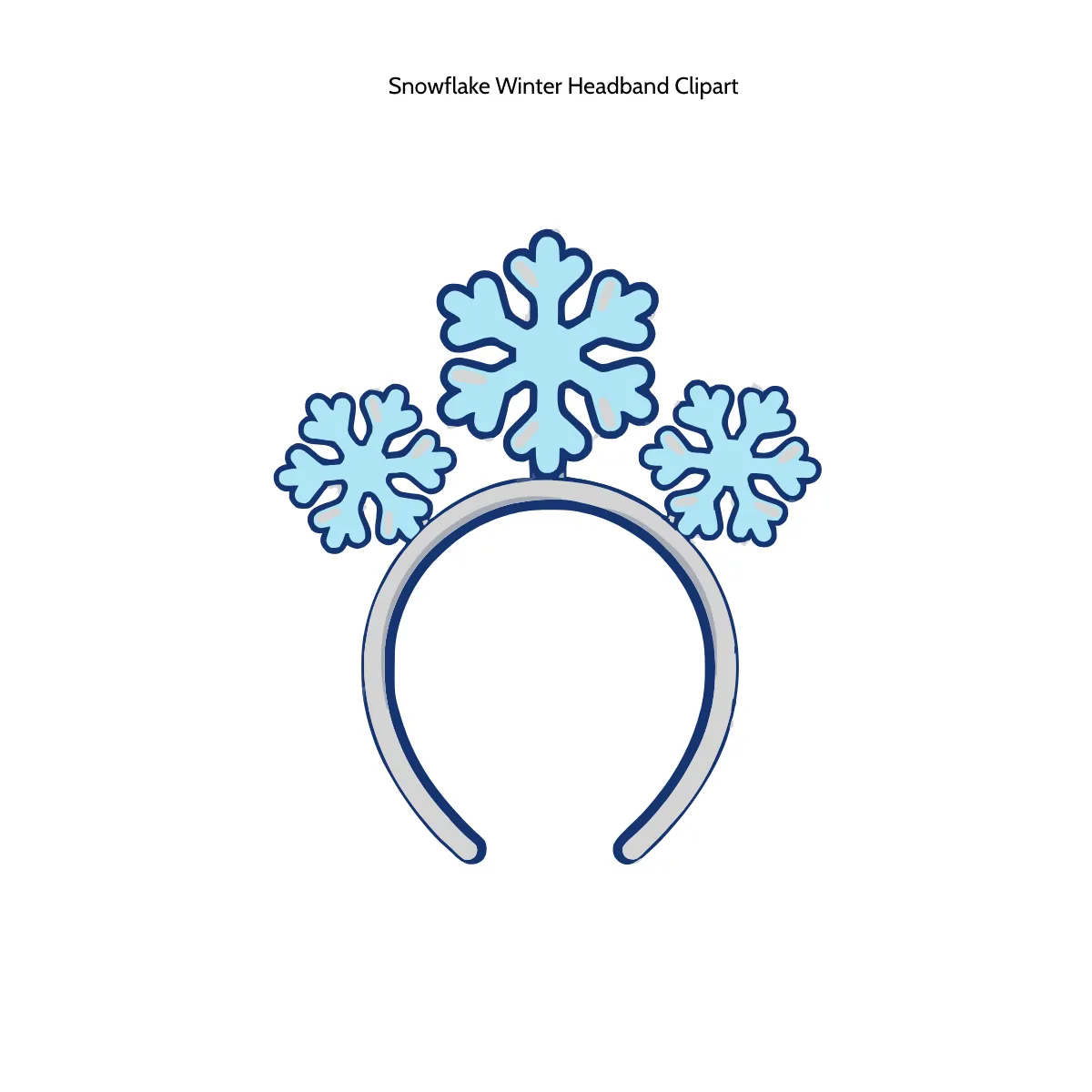 Snowflake Winter Headband Clipart