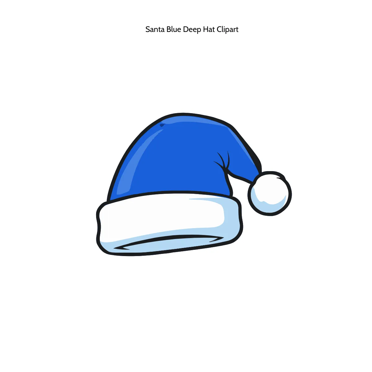 Free Santa Blue Deep Hat Clipart Template to Edit Online