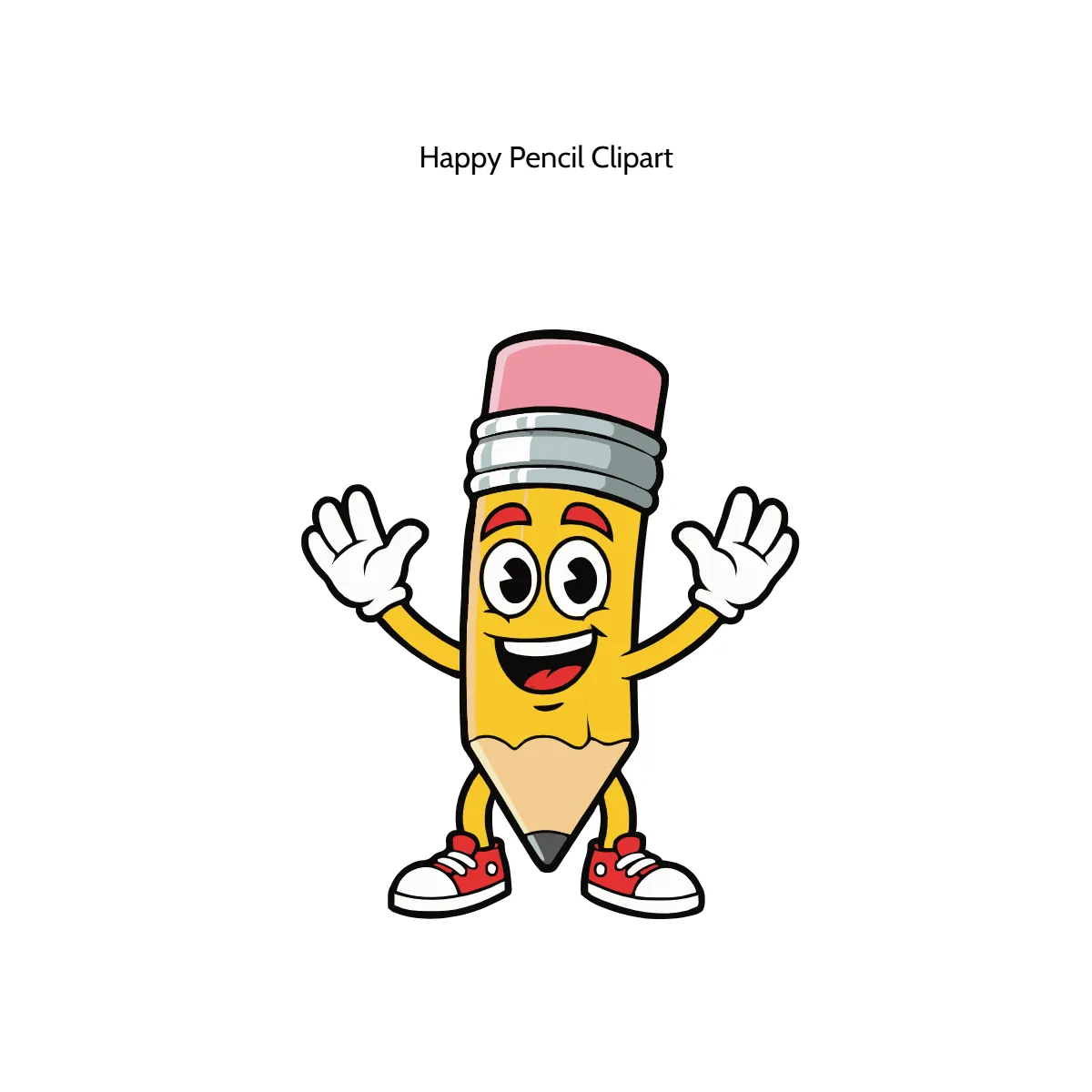 Free Happy Pencil Vector Clipart (PNG, SVG) to Edit Online