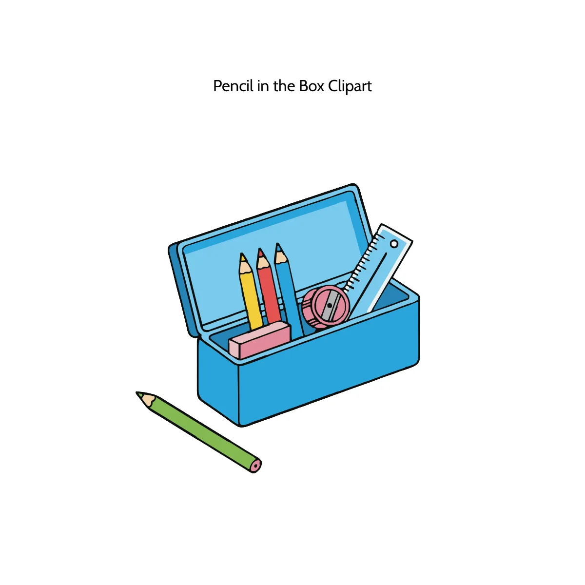 Free Pencil in the Box Vector Clipart (PNG, SVG) to Edit Online