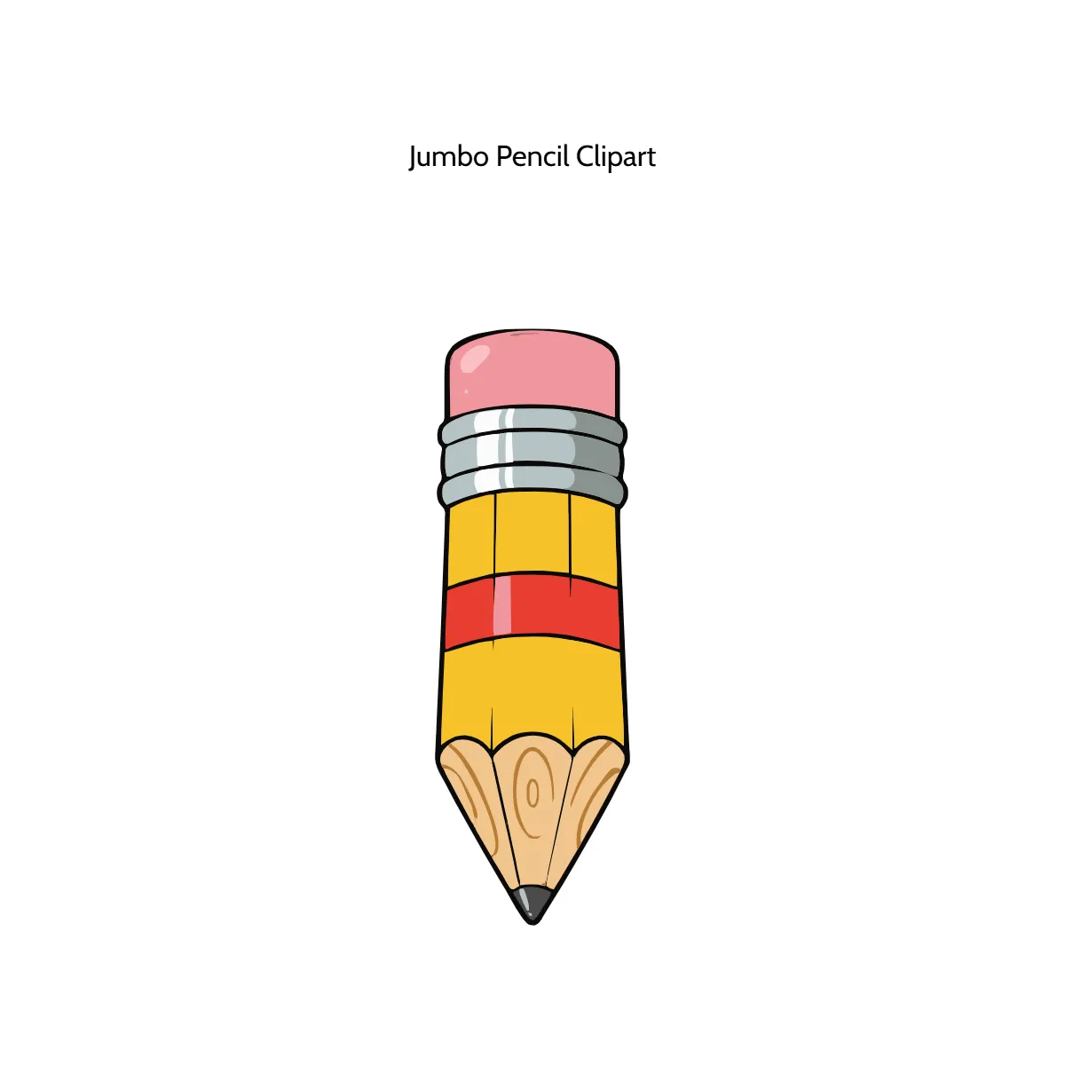 Free Jumbo Pencil Vector Clipart (PNG, SVG) to Edit Online