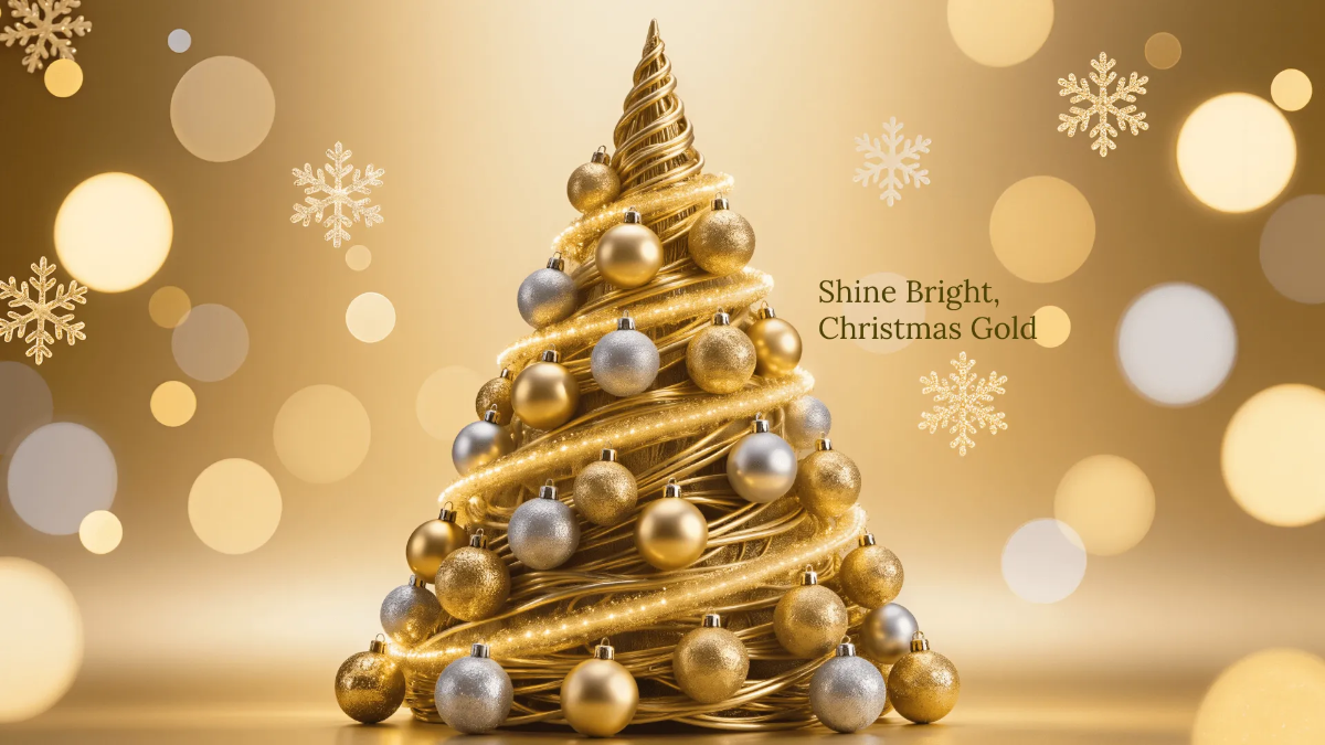 Gold Christmas Tree Background Template to Download Gold Christmas Tree Background Template to Download