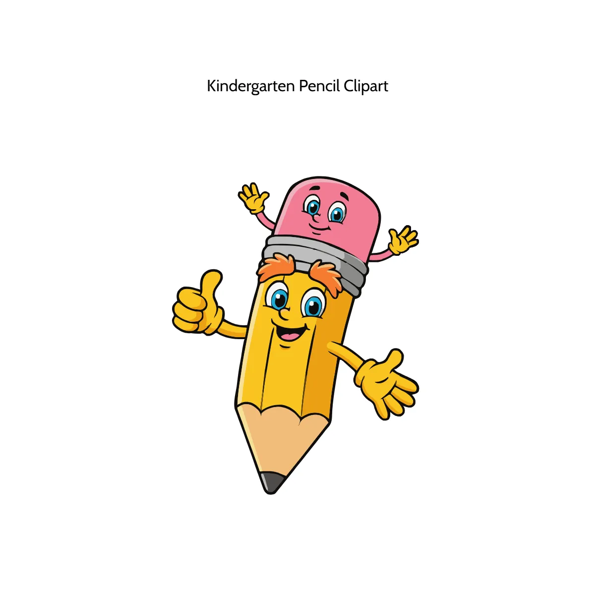 Free Kindergarten Pencil Vector Clipart (PNG, SVG) to Edit Online