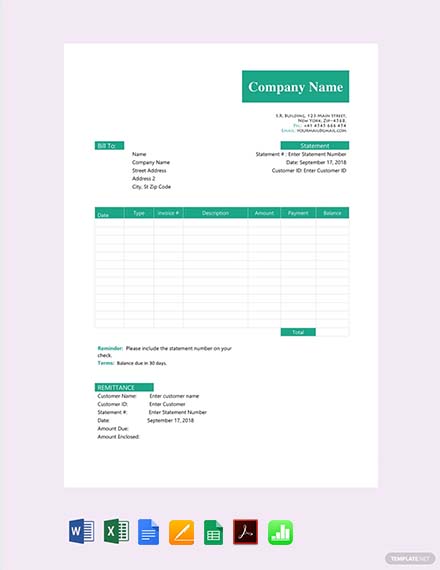 9+ FREE Statement Templates - | Template.net