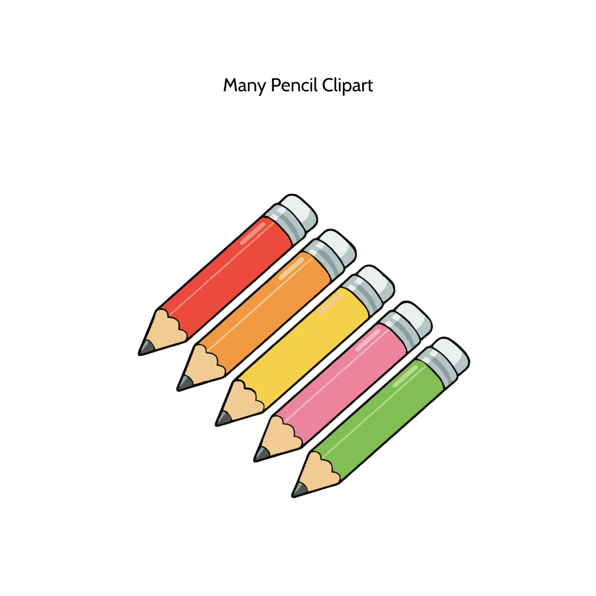 Free Many Pencil Vector Clipart (PNG, SVG) to Edit Online