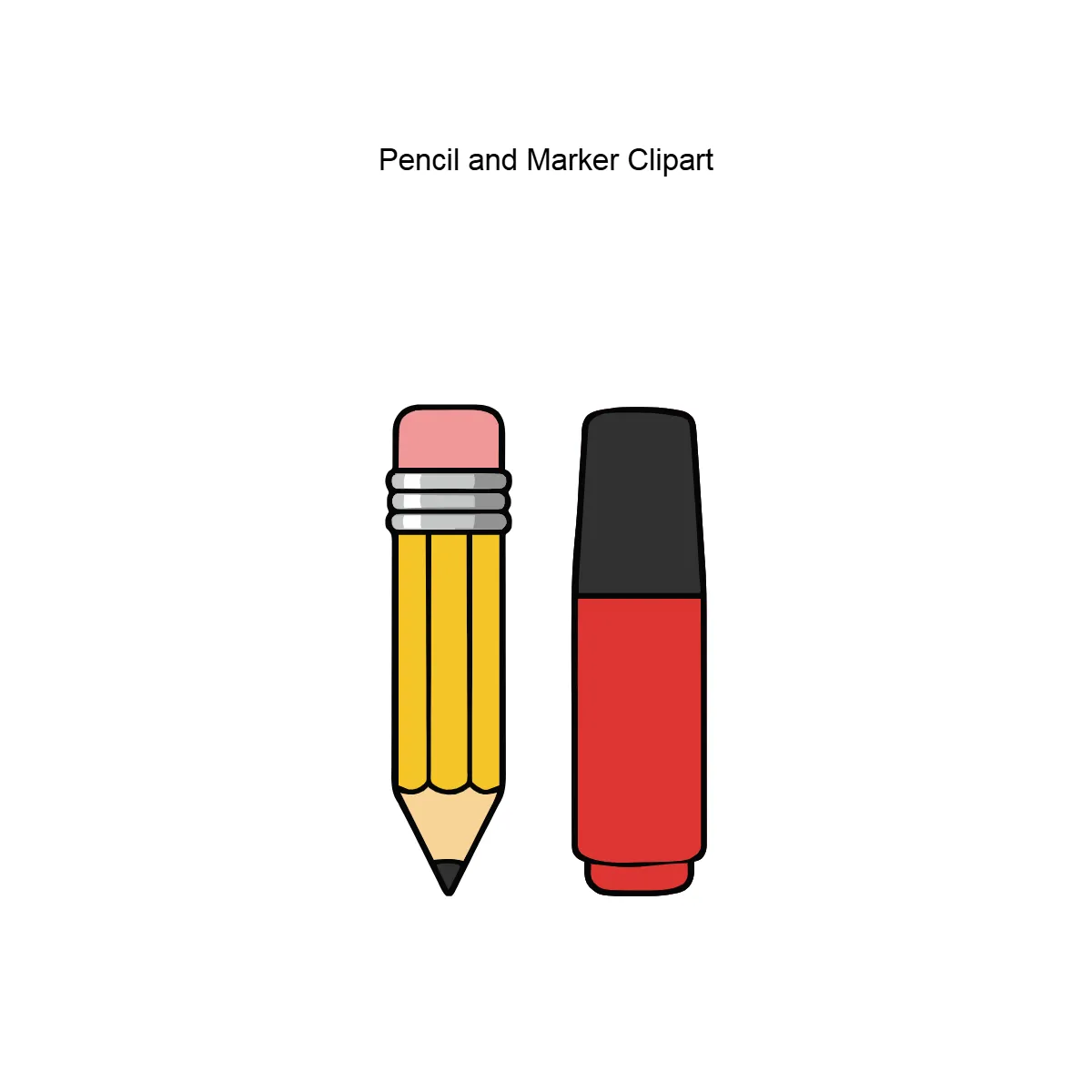 Free Pencil and Marker Vector Clipart (PNG, SVG) to Edit Online
