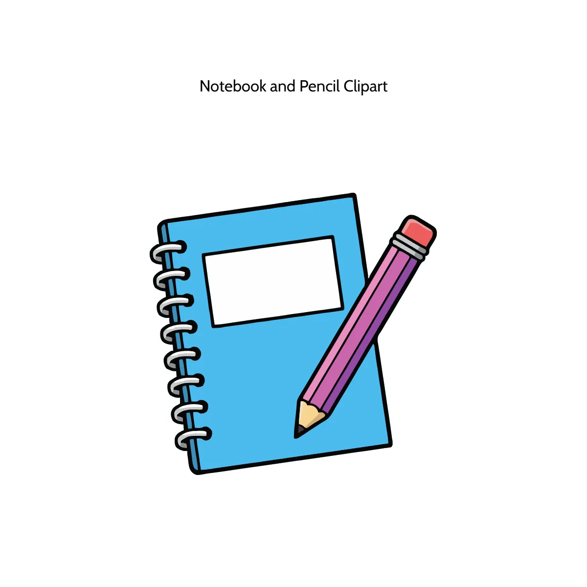 Free Notebook and Pencil Vector Clipart (PNG, SVG) to Edit Online