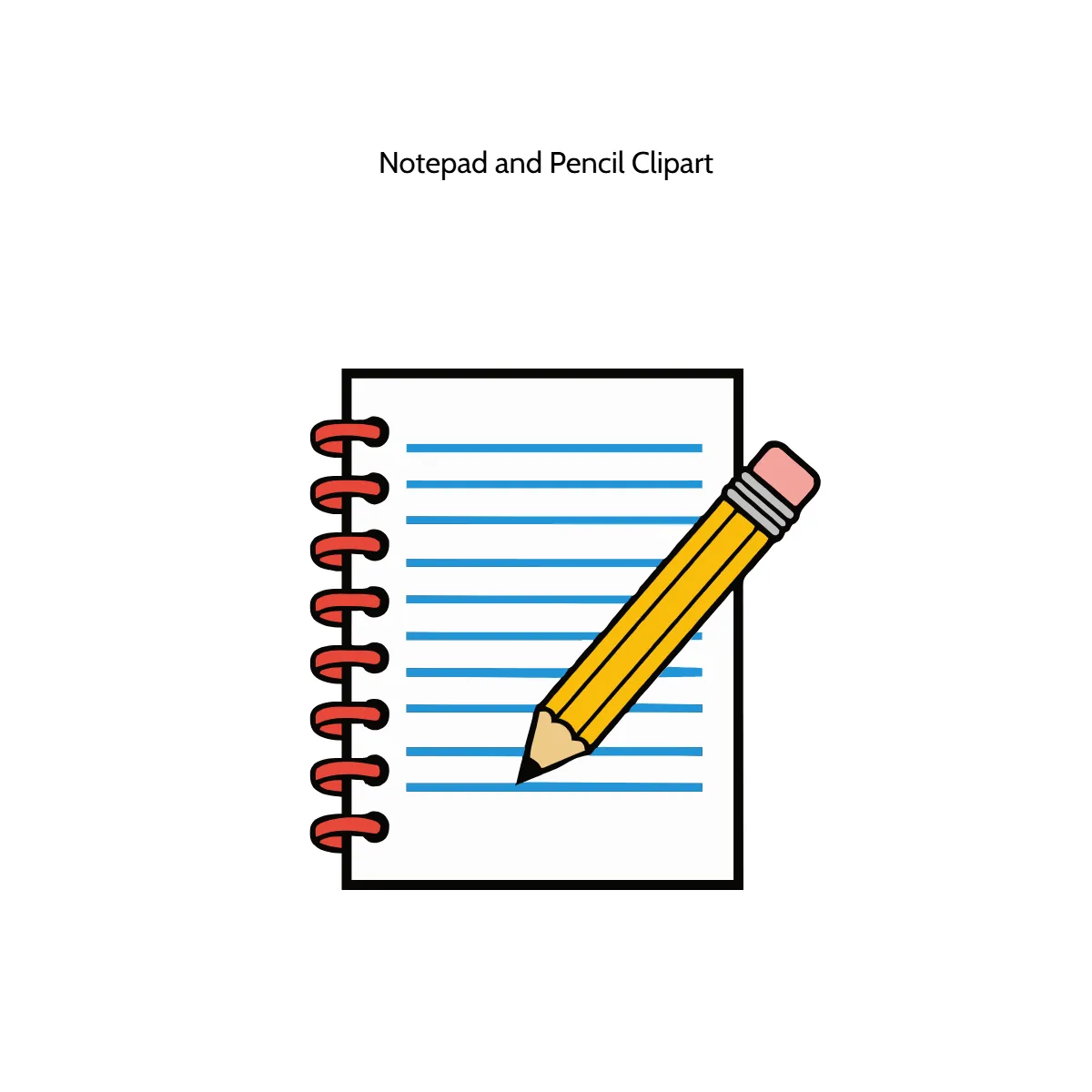 Free Notepad and Pencil Vector Clipart (PNG, SVG) to Edit Online