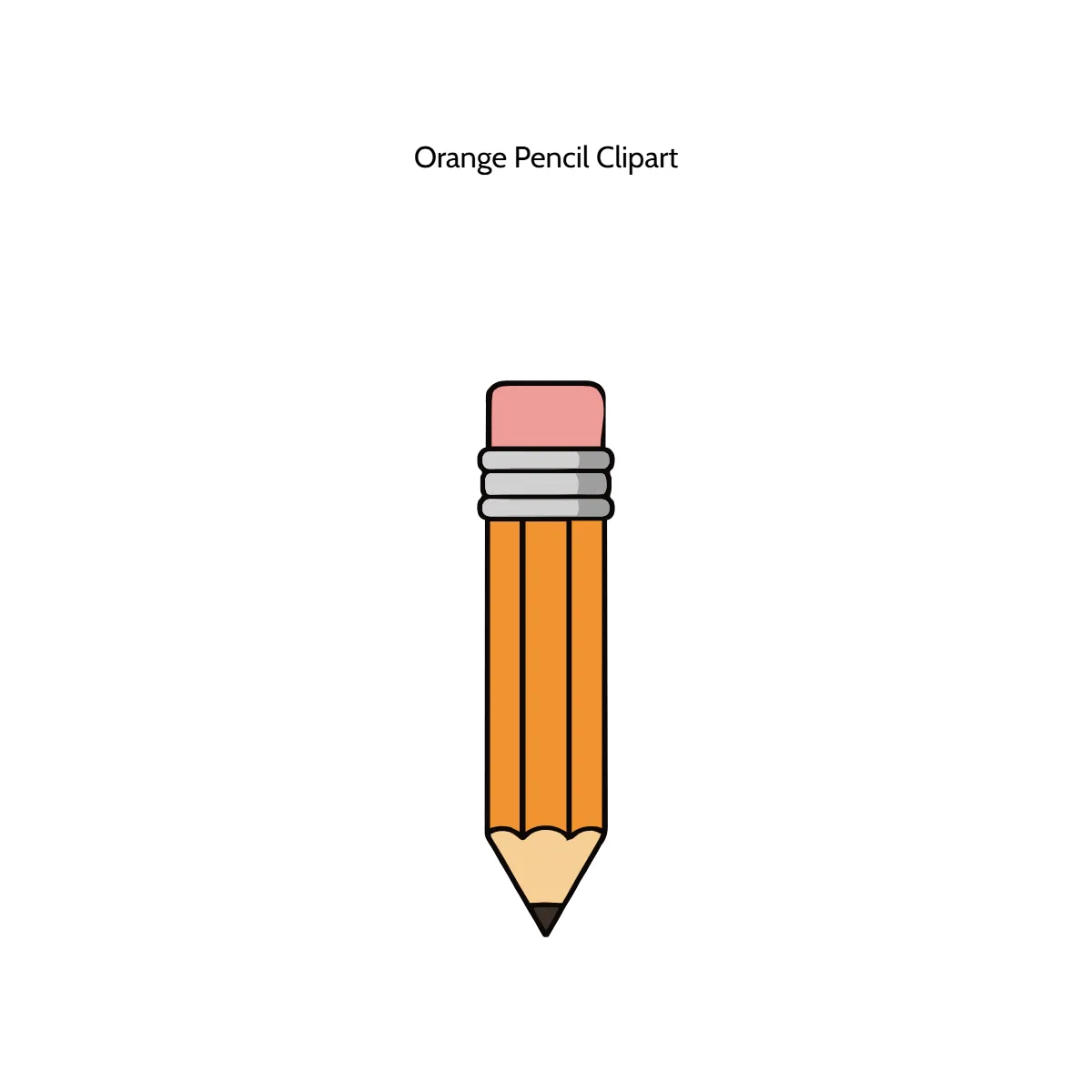 Free Orange Pencil Vector Clipart (PNG, SVG) to Edit Online
